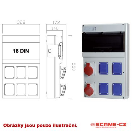Zásuvková rozvodnice s chráničem - D561.3021-3